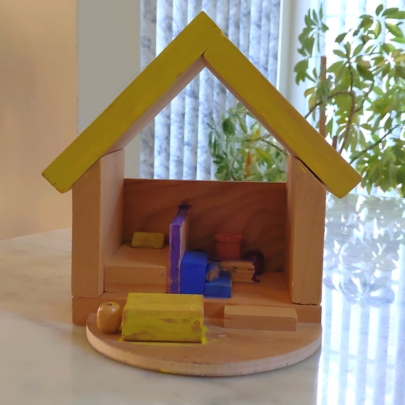 New Handmade Wooden House with Bed, Table, Chairs, Sofa and Front Yard. - Picture 3 of 5